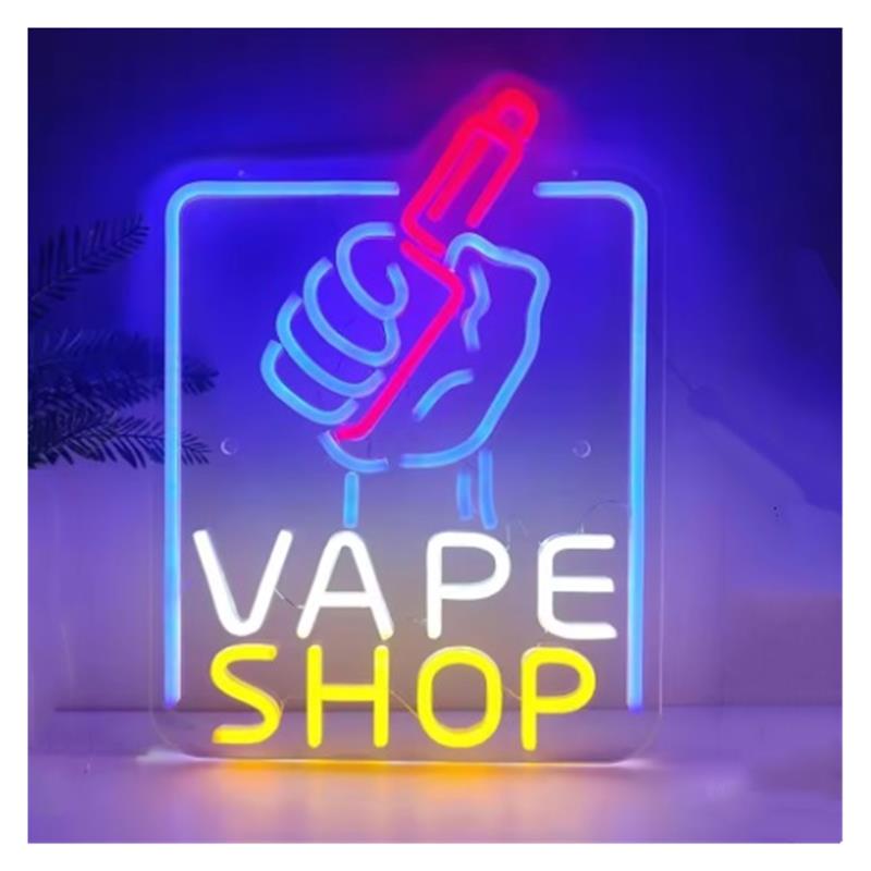 Vaping Store - Vape Dükkanı Neon Tabelası Elde Tutulan